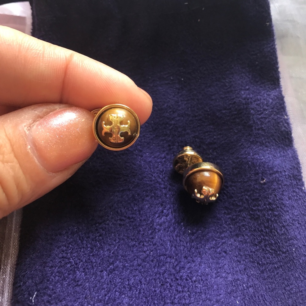Tory Burch tortoise / brown / earrings studs